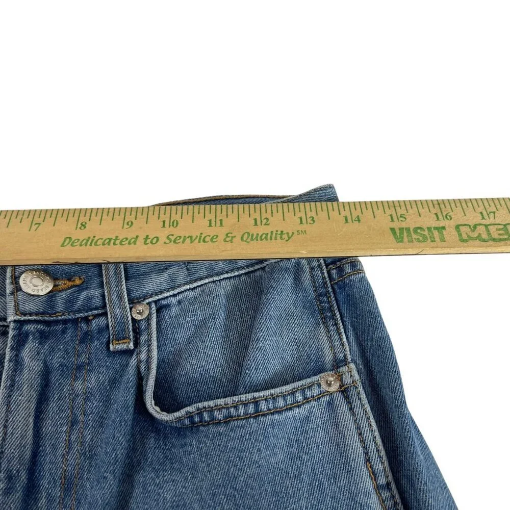 Veronica Beard Taylor Wide Leg Crop Jeans Womens 27 High Rise Blue Raw Hem - Picture 8 of 12